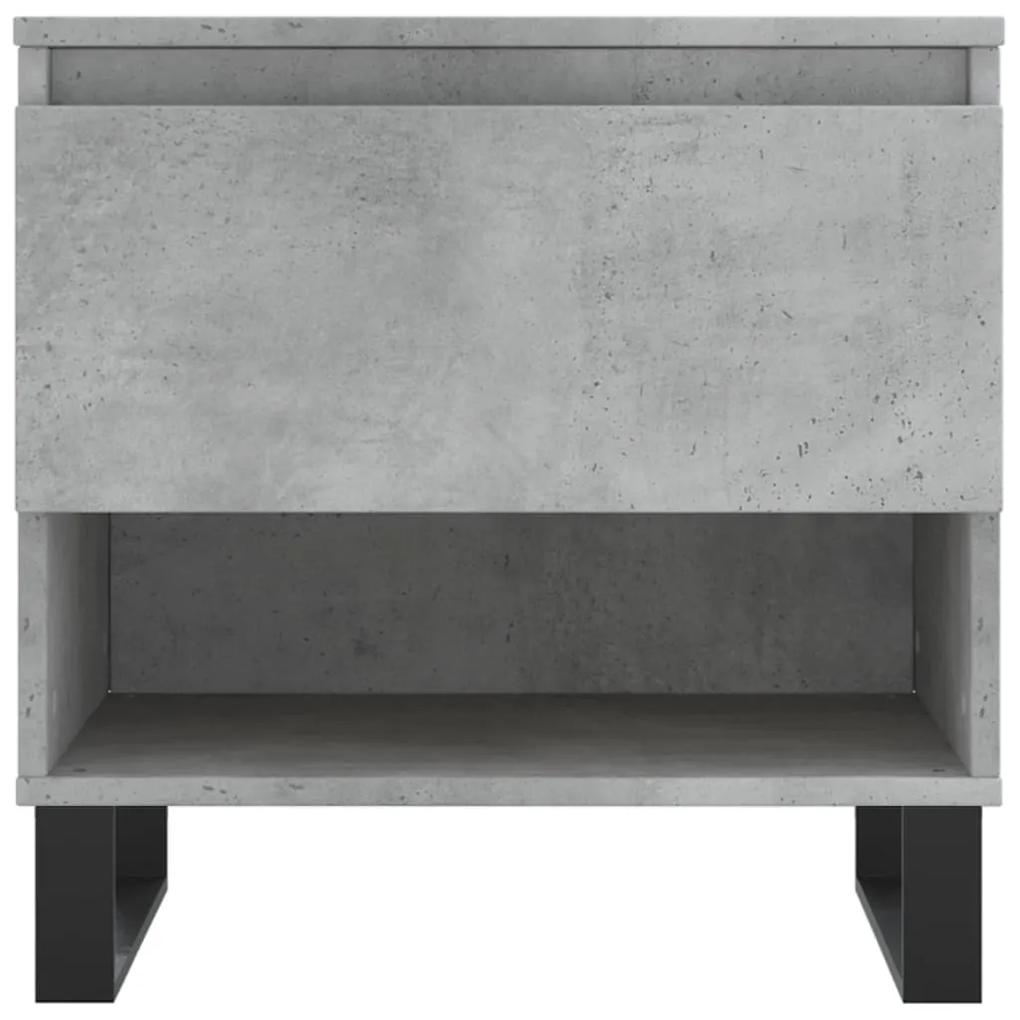 Tavolino da salotto grigio cemento 50x46x50cm legno multistrato