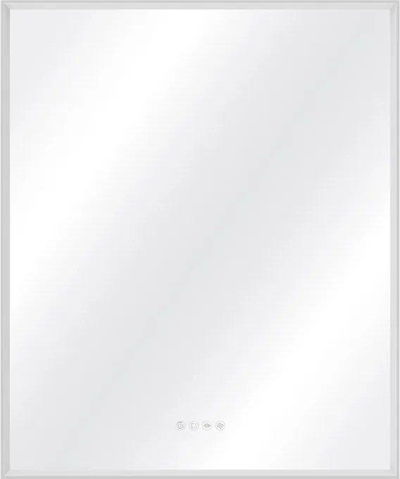 Specchio con illuminazione integrata bagno rettangolare SENSEA L 75 x H 90 x P 3.85 cm grigio / argento