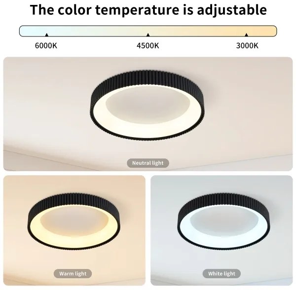 Brilagi - Plafoniera LED dimmerabile FALCON MODERN LED/30W/230V 40 cm nero + telecomando