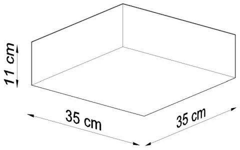 Plafoniera HORUS 35 2xE27/60W/230V nero