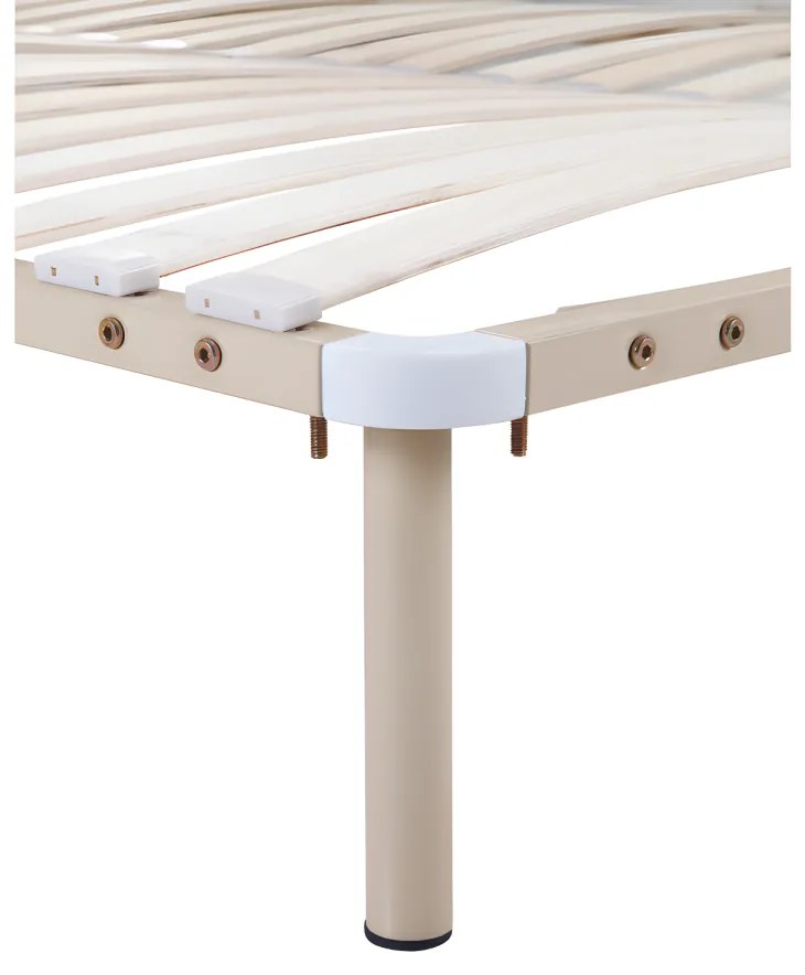 Rete a doghe 160 x 200 cm Beige - 2x19 doghe - smontato con piedi - KALISTA di YSMÉE