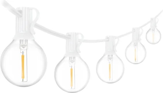 Brilagi - Catena luminosa decorativa LED per esterni GIRLANDA 10xE12, 8 m, bianca, IP44, bianco caldo