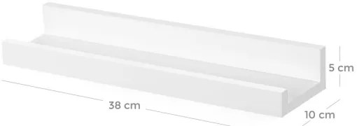 Set di 3 mensole da parete SHELFY bianche