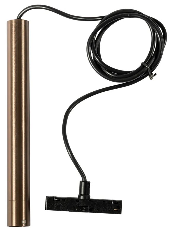 Lampada a sospensione moderna bronzo scuro per sistema binario monofase - Slimline Keno