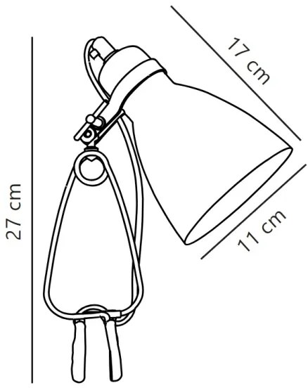 Nordlux - Lampada da tavolo con morsetto CYCLONE 1xE14/15W/230V bianco