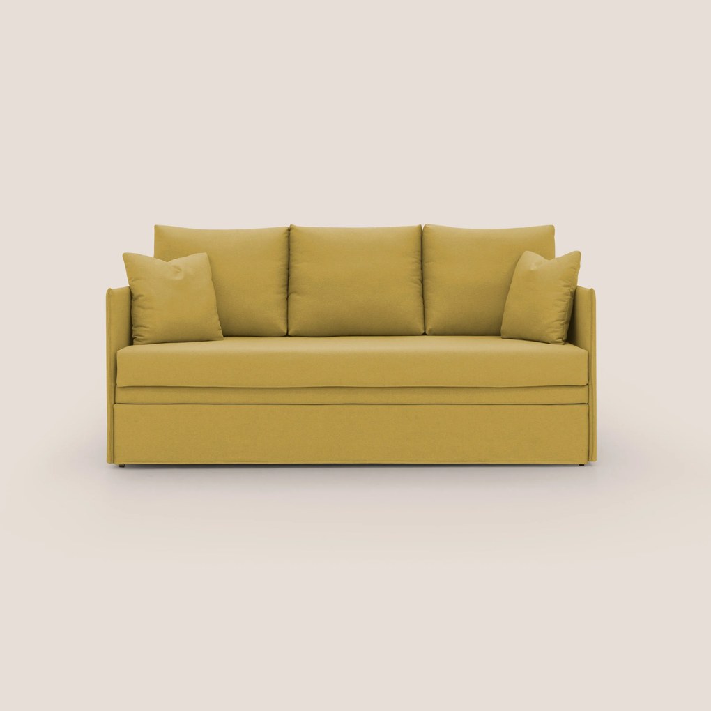 Brera Divano duplex con doppio letto in tessuto simil cotone impermeabile T13 giallo