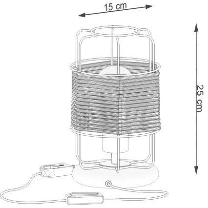 Sollux SL.1302 - Lampada da tavolo GIZUR 1xE27/15W/230V