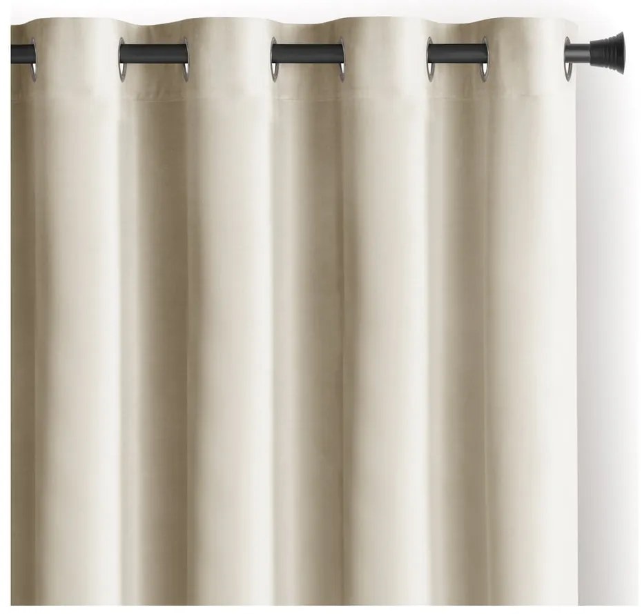 Tenda parzialmente oscurante beige in velluto 140x270 cm Eyelets – Restilo