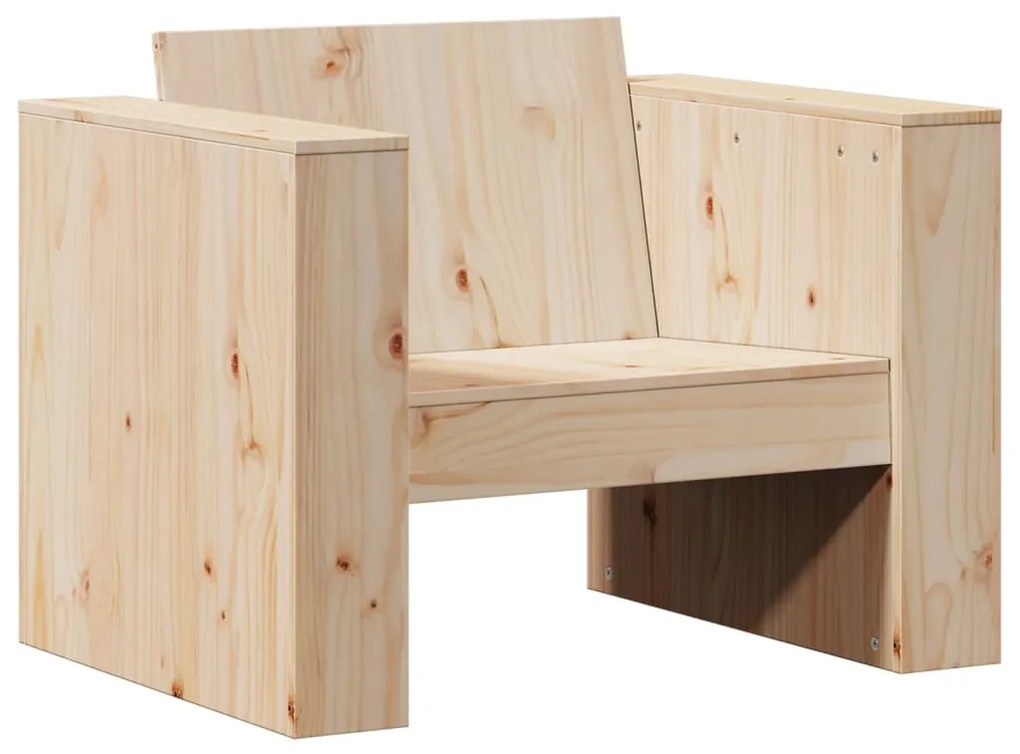 Set salotto da giardino 2 pz in legno massello di pino