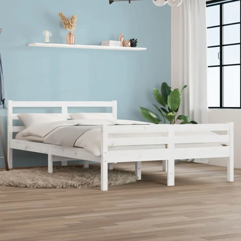 Giroletto Bianco İn Legno Massello 140x200 Cm /