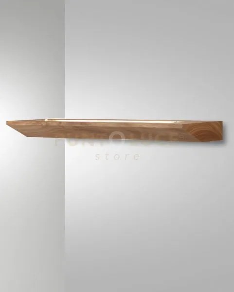 Linus applique quercia l.60cm in legno e vetro attacco led 3000k - ...