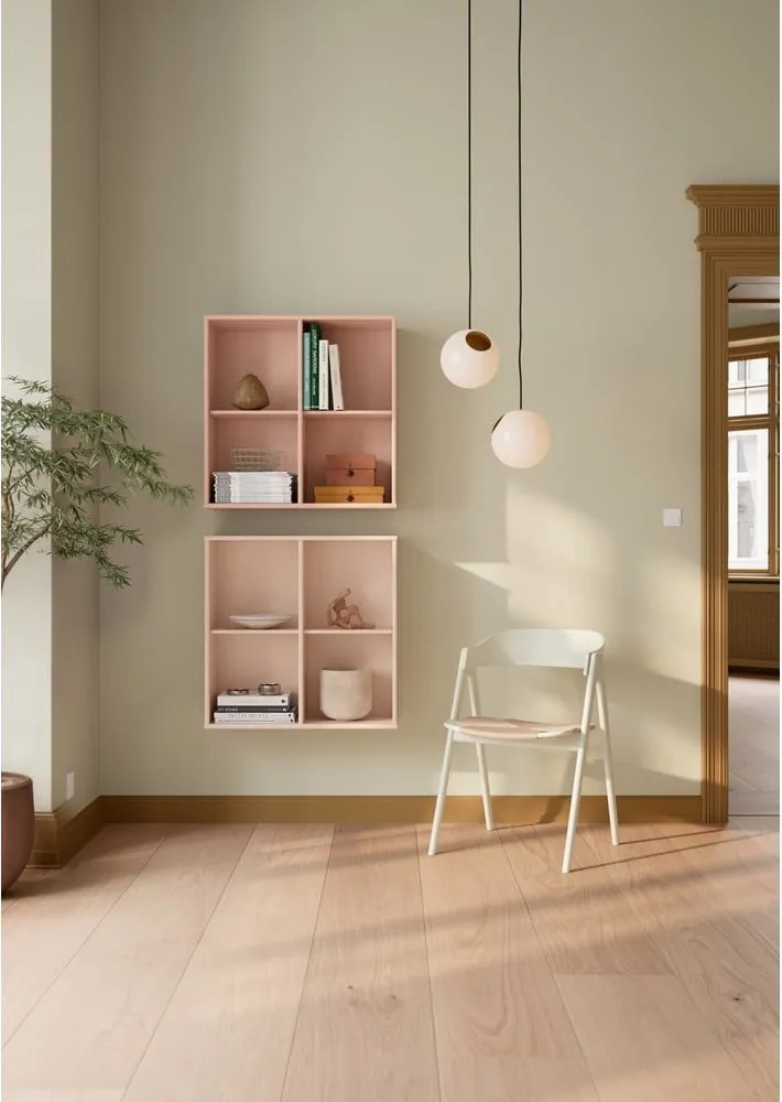 Libreria rosa chiaro da appendere 70x70x27 cm Mistral – Hammel Furniture