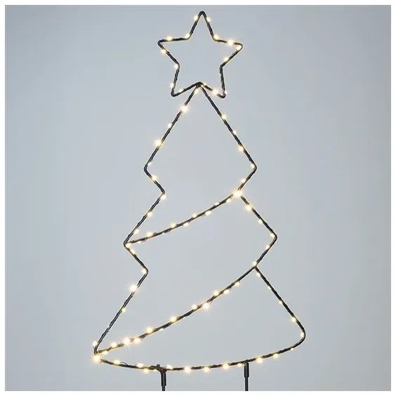 Solight 1V290 - Decorazione natalizia da esterno LED 85xLED/3xAA IP44, luce calda, alberello