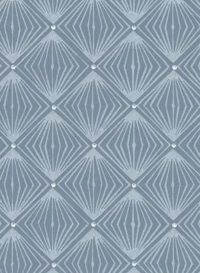 Isidore Leroy Carta da parati Diamants - Bleu