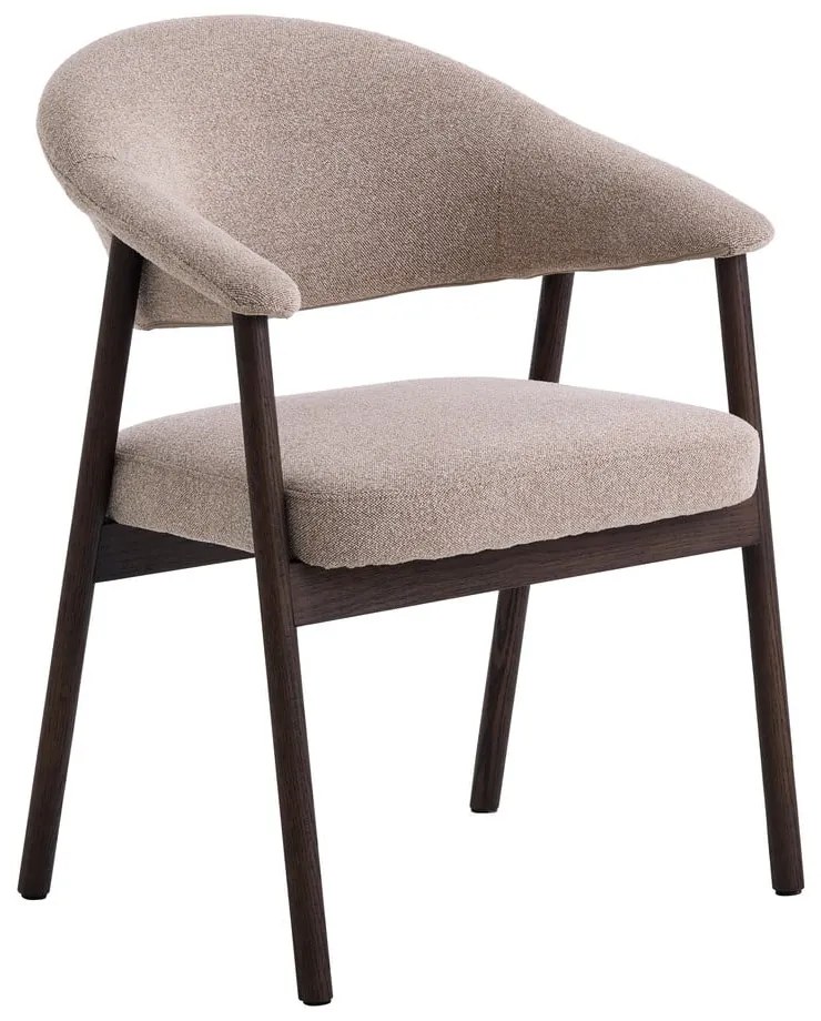 Set di sedie da pranzo beige in rovere massiccio con braccioli 2 pz Elk – Unique Furniture