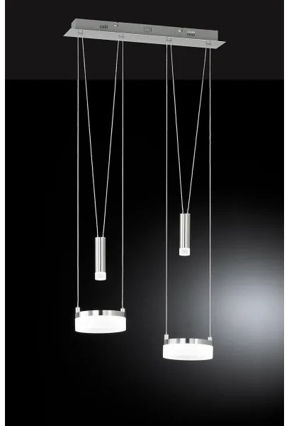 Wofi 7263.04.54.6000 - Lampadario a sospensione con filo LED dimmerabile 2xLED/7,5W/230V + 2xLED/1W