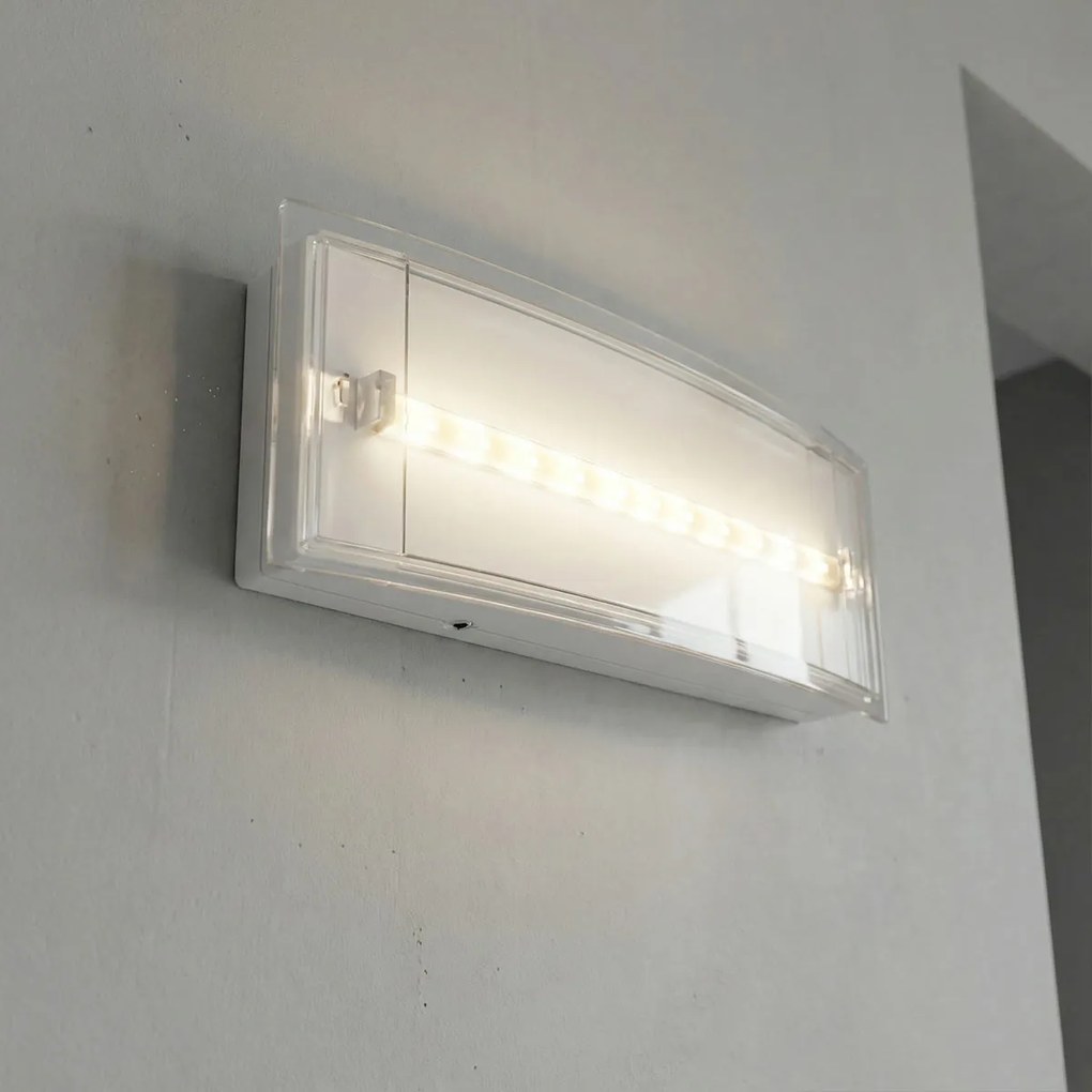 Lampada Emergenza LED da incasso o da muro Autonomia 3h S.A. o S.E. Colore Bianco Freddo 6.000K