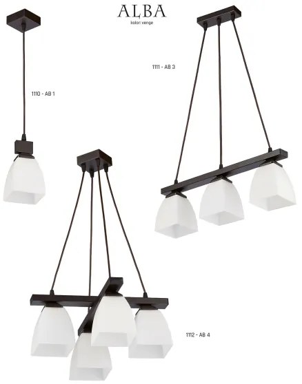 Jupiter 1112 - AB4 - Lampadario a sospensione ALBA 4xE27/60W/230V