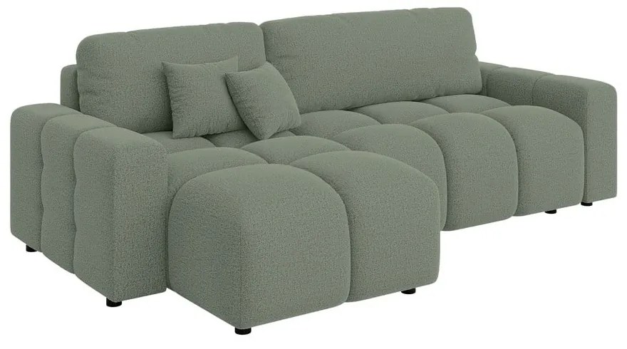 Divano angolare verde chiaro allungabile (con composizione variabile) Luki – Ropez