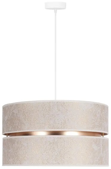 Duolla - Lampadario a sospensione con filo DUO 1xE27/15W/230V diametro 40 cm bianco/oro