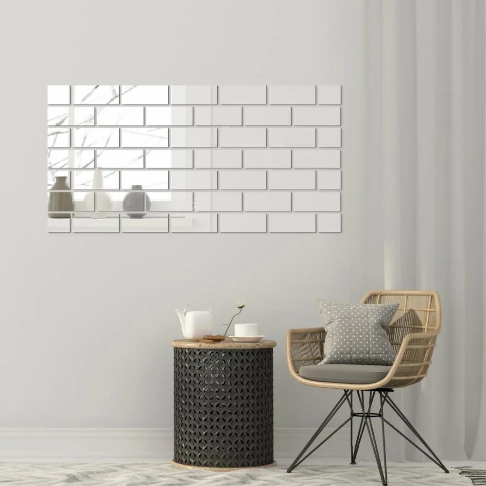 Specchio da incollare a forma di muro di mattoni