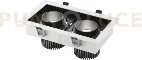 Incasso led apollo nero 40w 4000lm 3000k orientabile 29,6x15x7,7cm