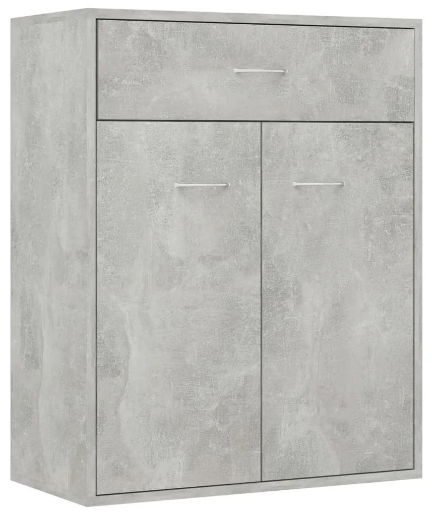 Credenza grigio cemento 60x30x75 cm in truciolato