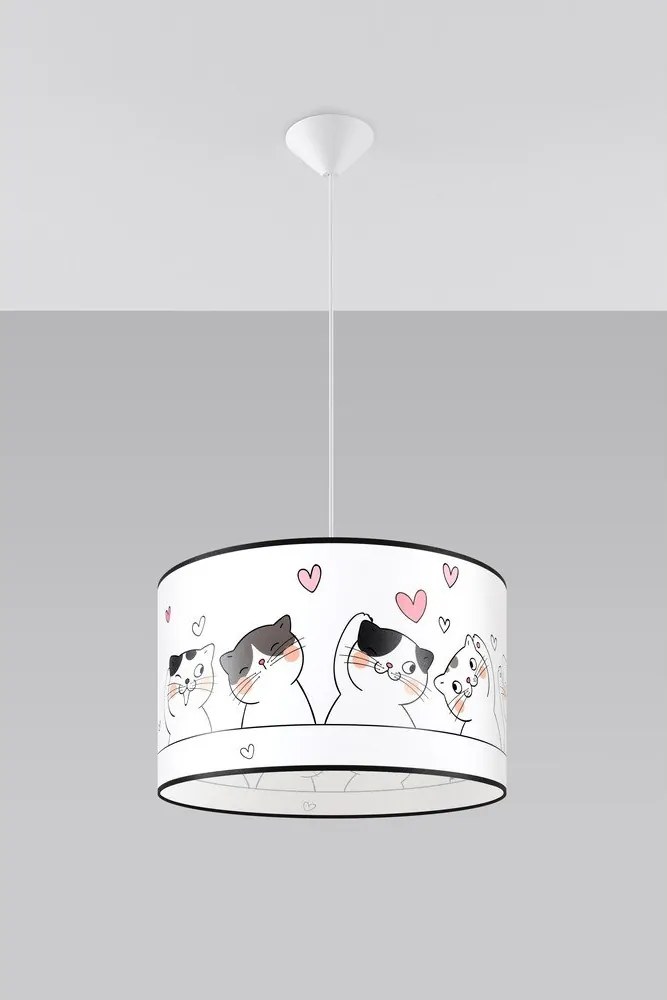 Lampada per bambini bianca Puss – Sollux