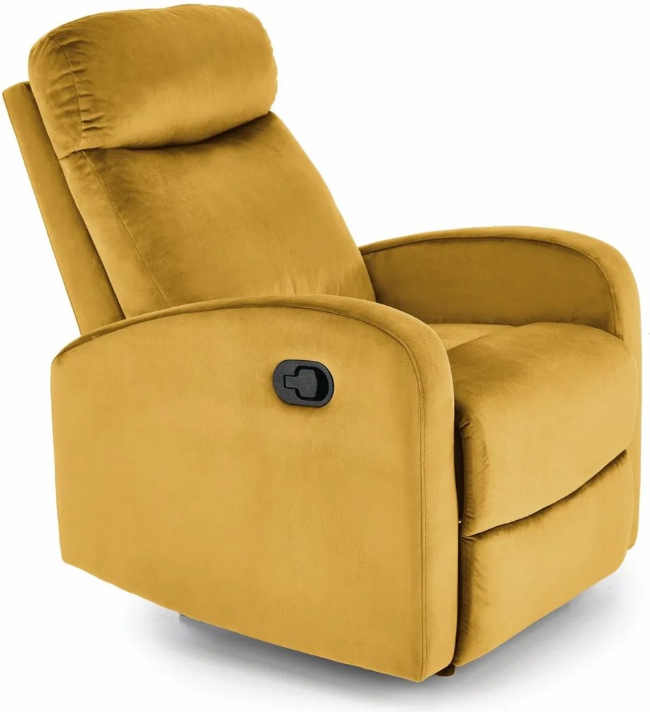 Poltrona reclinabile Wonder in senape - H98 cm