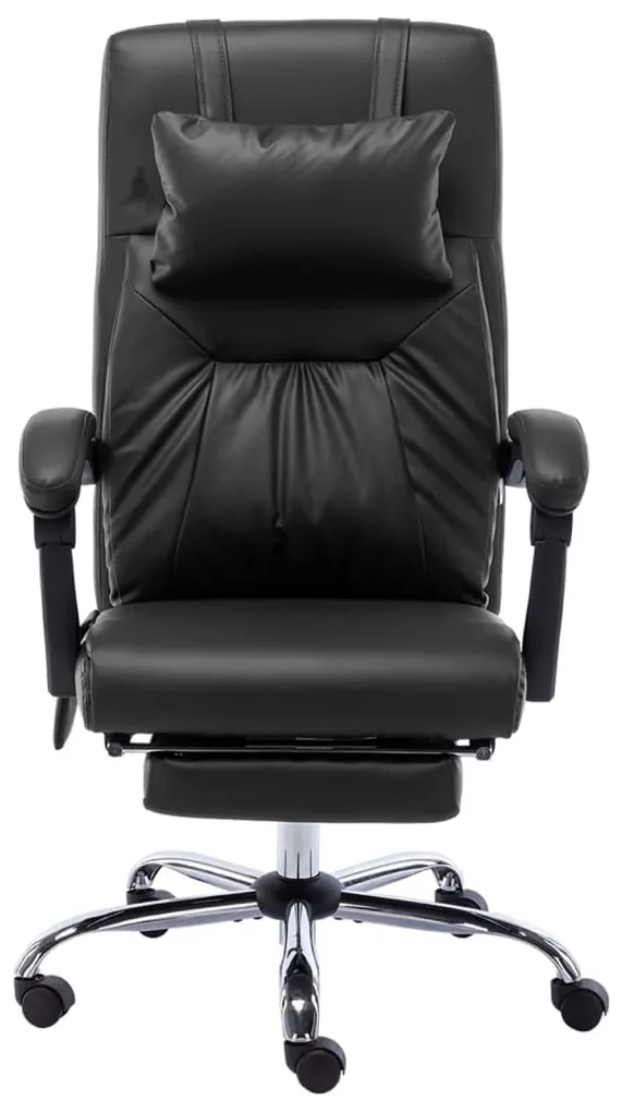Sedia da ufficio massaggiante nera in similpelle