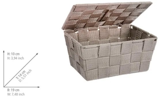 WENKO 22575100 - Cestino ADRIA 19x14 cm beige