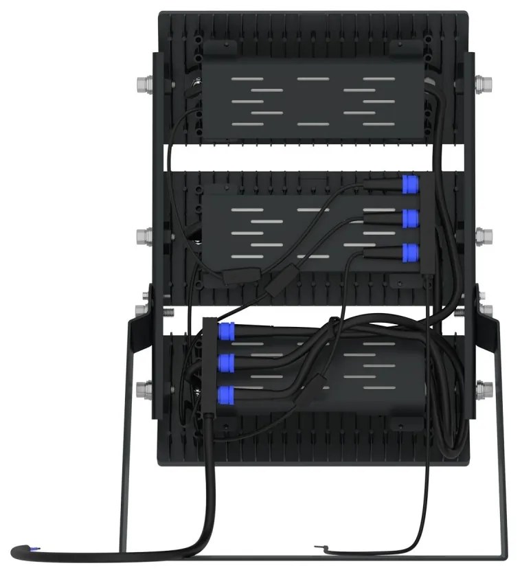 Faro Modulare LED 600W IP66, 167lm/W, Dimmerabile DALI - INVENTRONICS Colore Bianco Naturale 4.000K, Scegli l'angolo di illuminazione 30°, Scegli le staffe dei moduli Orientabili