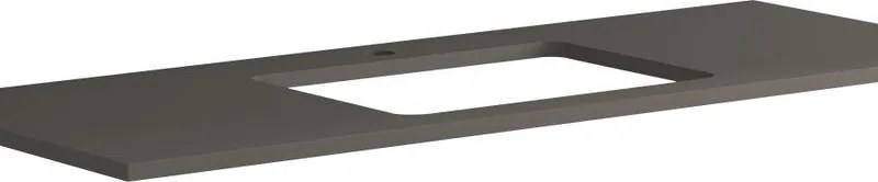 Top per semincasso lavabo Niwa18045 L 120 x H 1.8 x P 46 cm laccato opaco grigio carbone truciolare