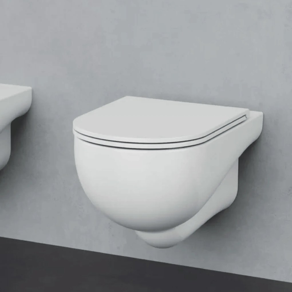 Wc Sospeso Azzurra Ceramica Bianco Lucido "Mini Nuvola"