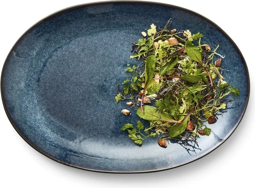 Vassoio vassoio di servizio in ceramica 25x36 cm Gastro Dark Blue/Black – Bitz