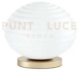 Lumetto ripple oro 1 luce attacco e27 32x32x28cm in vetro soffiato ...