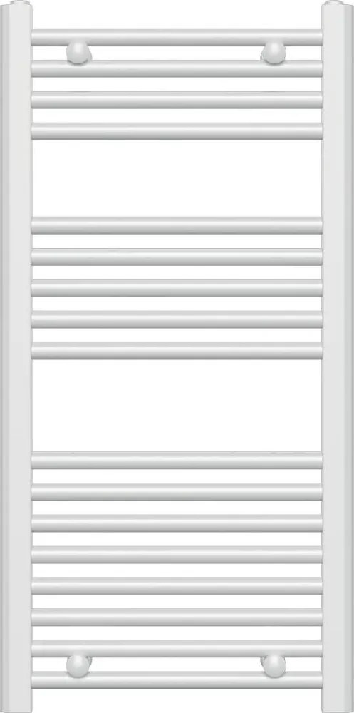 Novaservis - Scaldasalviette a scala per bagno 365W/230V 90x45 cm bianco dritto