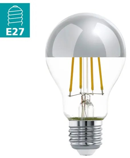 Lampadina LED con calotta sferica a specchio A60 E27/7W/230V 2700K - Eglo 11834