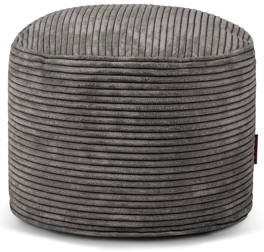 Puof a sacco grigio scuro con rivestimento in velluto a coste Mini – SLOWDOWN