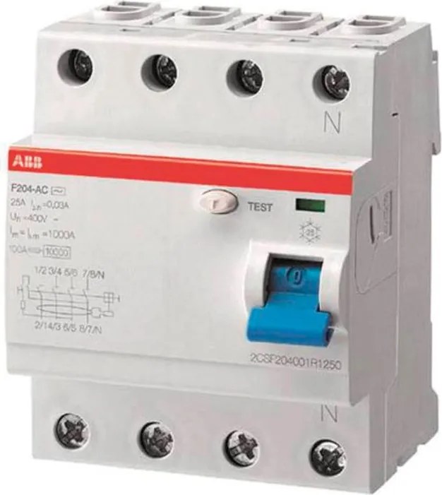 Differenziale salvavita 4P 40A 30mA A 4M ABB F204 A-40 / 0,3