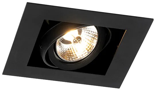 Set di 6 faretti da incasso moderni neri orientabili - Oneon 70