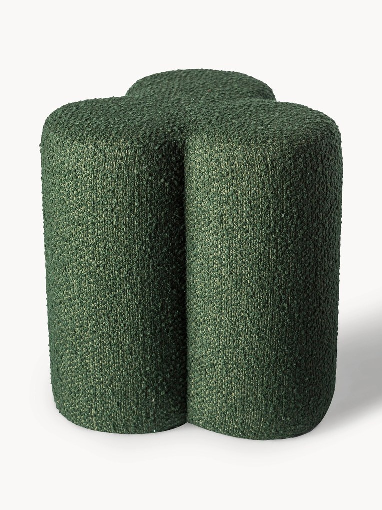 Sgabello imbottito in bouclé Clover
