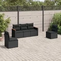 Set Divani da Giardino 5 pz con Cuscini in Polyrattan Nerocod mxl 113047