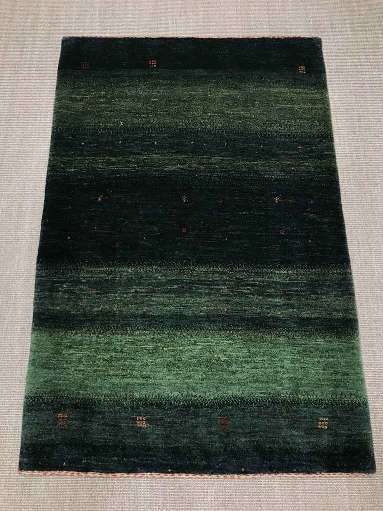Loribaft Tappeto persiano 110x160 Verde (Iran) Annodato A Mano