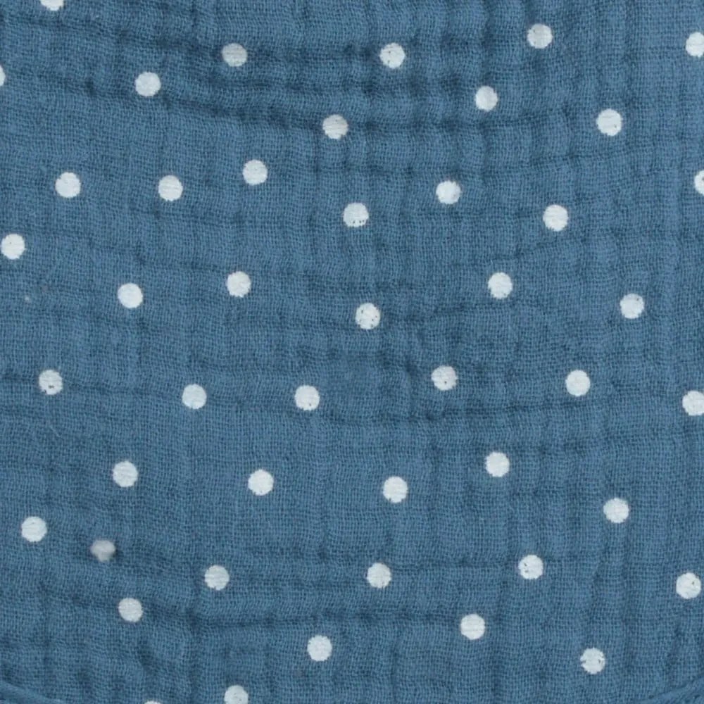 Coperta per neonati in mussola blu 75x75 cm - Bébé Douceur