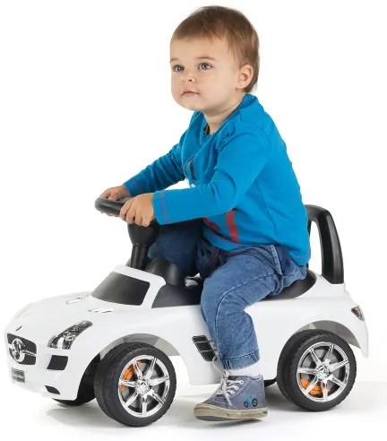 Bici a spinta Mercedes 2xAA bianco/nero