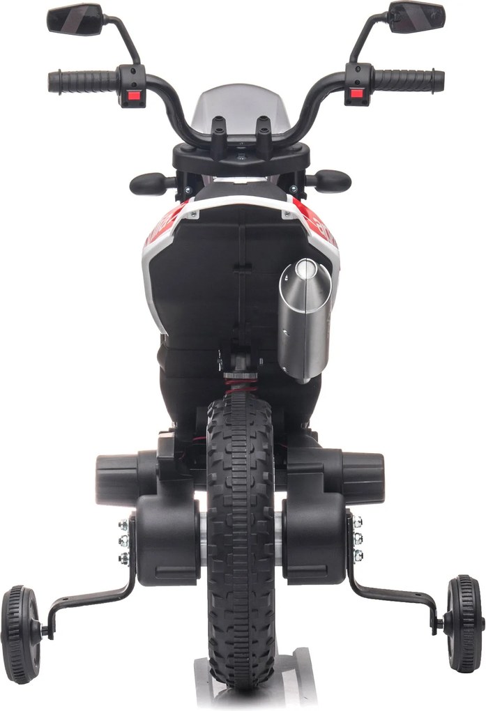 Moto Elettrica per Bambini 12V con Licenza Aprilia RX-125 Motocross Bianca...