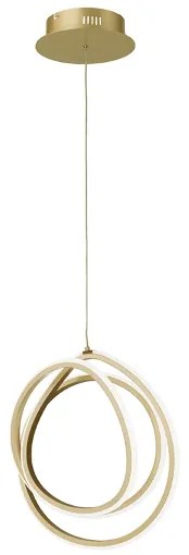 Lampada a sospensione GOLDEN in metallo verniciato Oro a LED D35 cm
