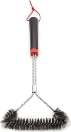 Spazzola Per Pulire Griglia Barbecue Triangolare Setole In Acciaio Weber 45 Cm