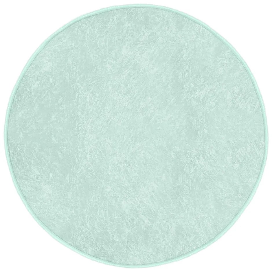 Tappeto rotondo lavabile di colore menta adatto per aspirapolvere robot ø 100 cm Comfort - Mila Home